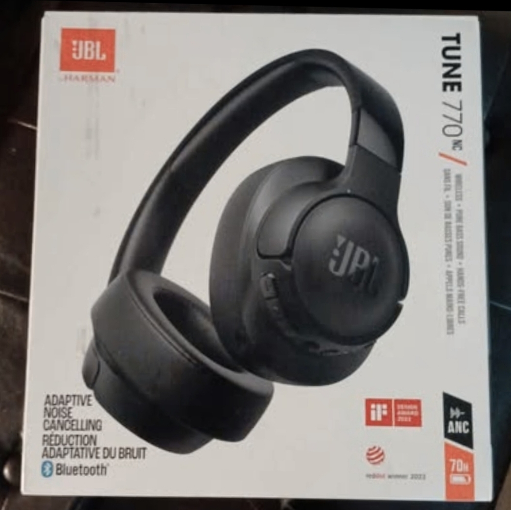 JBL TUNE 770NC Noise Cancelling, Pure Bass,Hands Fr. Calls, Bluetooth Headphones